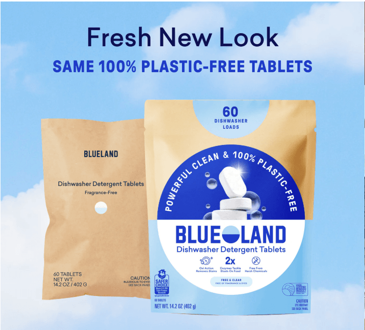 Blueland Dishwasher Detergent Tablet Refills (Fragrance-Free, 60 Tablets)